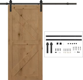 HOMCOM Zestaw szyn gleitowych do drzwi przesuwnych, do 90 kg, stal węglowa, 200 cm, czarny, w zestawie narzędzia