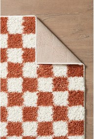 Kremowy/w kolorze terakoty dywan 80x150 cm Grida – ESTE