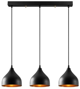 Czarna lampa wisząca z metalowym kloszem Tattoo – Opviq lights