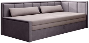 Sofa rozkładana z funkcją spania FULGEO różowa/jasnofioletowa prawa - powystawowa ELTAP