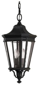 Feiss - Lampa wisząca zewnętrzna na łańcuchu COTSWOLD LANE 2xE14/60W/230V czarny