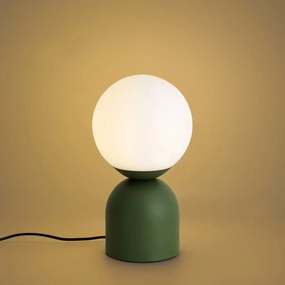 Hotel chique tafellamp groen met opaal glas - Pallon Trend
