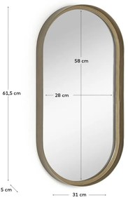 Lustro ścienne 31x61,5 cm Tiare – Kave Home