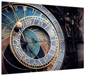 Obraz na szkle - Praski zegar astronomiczny, Praga (70x50 cm)