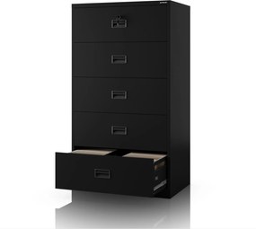 Szafa kartotekowa metalowa czarna, 900x1620x600 mm: SARA XL V5