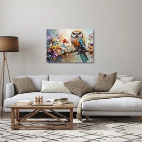 Obraz na szkle - Malowana sowa (70x50 cm)