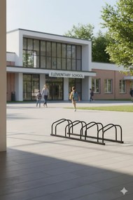 Miejski Stojak Czarny Na 4 Rowery 60 Cm F0-C95