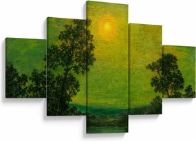 Obraz - Imitator of Ralph Albert Blakelock, Moonlight, reprodukcje (125x70 cm)