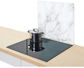 Szklana płyta ochronna MARBLE WHITE na kuchenkę – duża, ZELLER