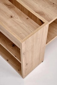 Prostokątna ława z dodatkowymi półkami dąb artisan 100/55/42 MURCIA