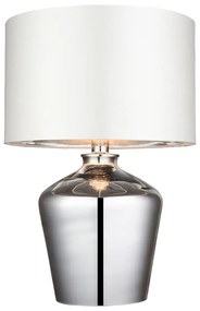 Endon 61198 - Lampa stołowa WALDORF 1xE27/10W/230V chrom błyszczący/biała