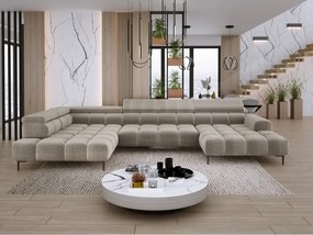 Narożnik PLAZA XL Lewostronny Elektryczna regulacja Tkanina EDEN 04 WERSAL