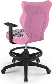Krzesło do biurka z wzorami Duo Black rozmiar 5 (146-176,5 cm) z podnóżkiem