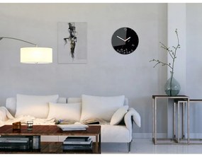 Zegar na ścianę cichy nowoczesny akrylowy czarny ozdobny - spadające cyfy