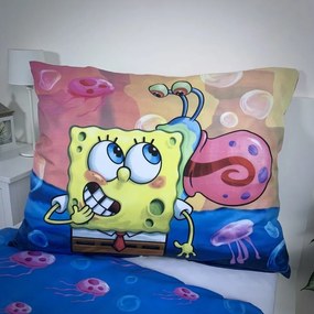 PrzytulneMieszkanie.pl PrzytulneMieszkanie.pl Pościel dziecięca z mikrofibry SPONGEBOB PARTY kolorowa Rozmiar pościeli: 70 x 90 cm | 140 x 200 cm