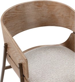 Tapicerowane fotele jadalniane zestaw z podłokietnikami 2 szt. w naturalnym kolorze Naia – MOME