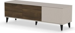 Szafka lamelowana rtv orzech + kaszmir D6-P72