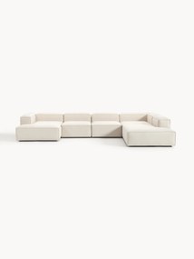 Sofa modułowa z mieszanki lnu Lennon