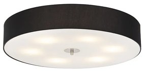 Lampa sufitowa wiejska czarna 70 cm - Drum