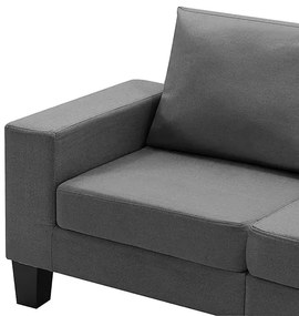 Ponadczasowa trzyosobowa ciemnoszara sofa - Lurra 3Q