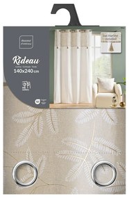 Biało-beżowa zasłona z mieszanki bawełny 140x240 cm Altea – douceur d'intérieur