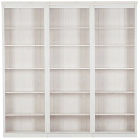 Biały regał z litego drewna sosnowego 222x223 cm Anita – Støraa