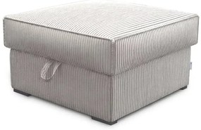 Kremowy taboret SMART COSARO z miejscem do przechowywania 65x65 cm