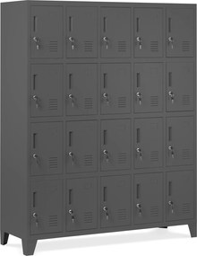 Szafa BHP 20-skrytkowa 136x45x172 cm Robert antracyt