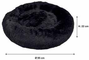 Czarne legowisko dla psów ø 95 cm – Love Story