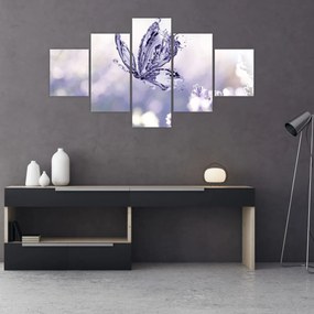 Obraz - Motyl i lawenda (125x70 cm)