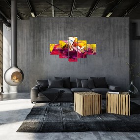 Obraz abstrakcji - malarstwo (125x70 cm)
