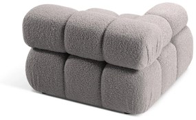 Jasnoszary moduł sofy z materiału bouclé (lewostronny) Bellis – Micadoni Home