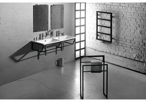 SAPHO Ska301 Ska stojak na ręczniki 55 x 79 x 20 cm, czarny matowy