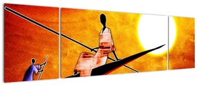 Obraz z okresu starożytnego malarstwa (170x50 cm)
