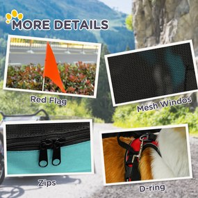 Przyczepa rowerowa PawHut, przyczepa dla psa, pokrowiec przeciwdeszczowy, tkanina Oxford, zielony