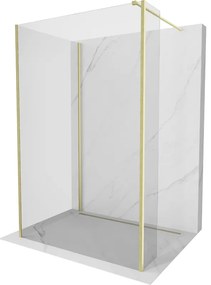 Mexen Kioto ścianka prysznicowa Walk-in 130 x 100 x 30 cm, transparent, złota szczotkowana - 800-130-100-221-55-00-030