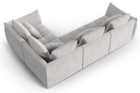 Jasnoszary narożnik (prawostronny/w kształcie litery L) Bloom – Micadoni Home