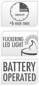 Dekoracyjne świece LED Ø 7 cm, 3 szt.