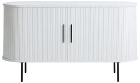Biała komoda z drzwiami przesuwnymi 140x76x45 cm Nola – Unique Furniture