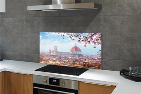 Panel szklany do Kuchni Katedra pod Nocnym Niebem