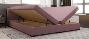 Dwuosobowe łóżko z pojemnikiem jasny szary + ecru R3-P14