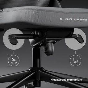 Fotel biurowy, ergonomiczny Diablo V-Light, szary