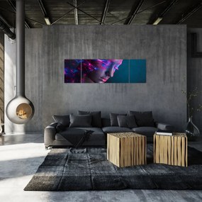 Błyszczący obraz kobiety (170x50 cm)