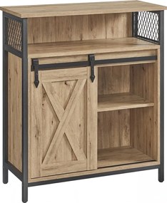 Komoda loftowa z drzwiami przesuwnymi 70 cm Faro 029, dąb Artisan