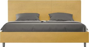 Łóżko bez stelaża tapicerowane 180x200 microfibra okra Mika