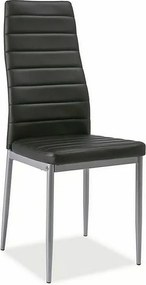 Krzesło tapicerowane H-261 alu czarne