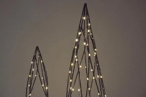 Zestaw metalowych piramid, 154 LED, ciepła biała