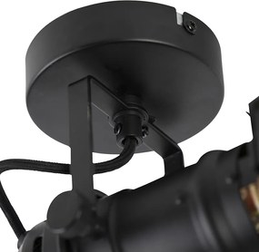 Industrialny reflektor studyjny czarny GU10 z klapkami - Movie