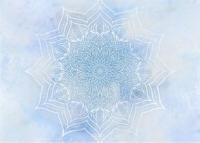 Obraz na szkle - Zimowa mandala (70x50 cm)