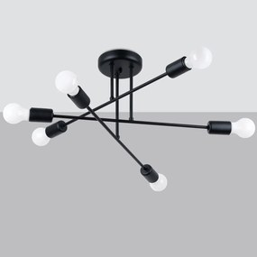 Żyrandol NORAH 6R czarny SOLLUX  LIGHTING